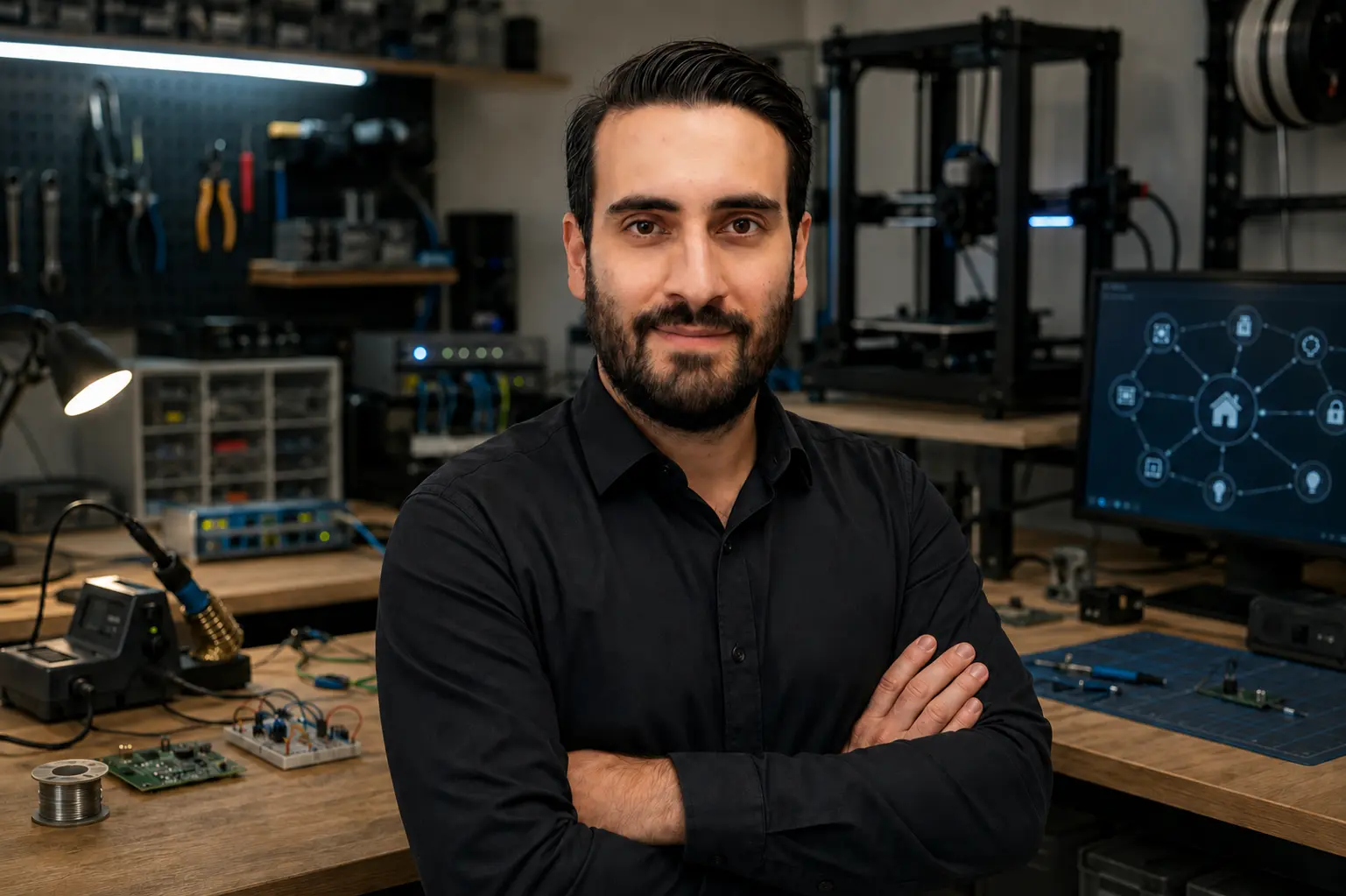 Pierre Bouvet dans un environnement technique